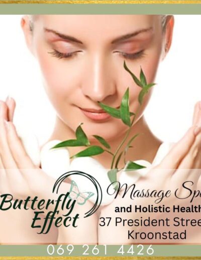 Butterfly Effect Holistic Massage and Beauty - Face with logo