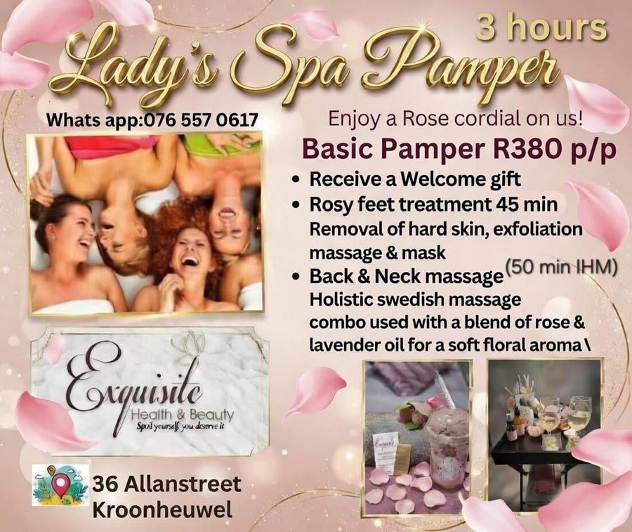 Exquisite Health and Beauty - Ladies Spa Pamper Special 2