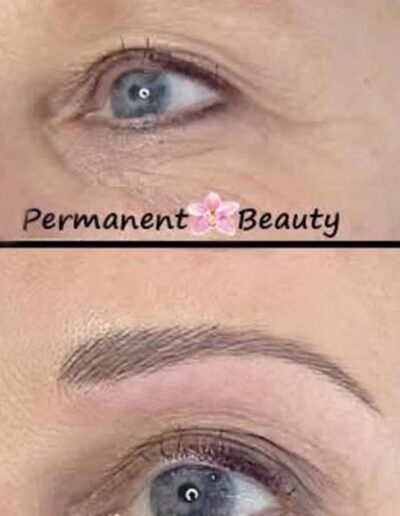 Permanent Beauty - East London - Permanent Makeup - Microblading Before and After a