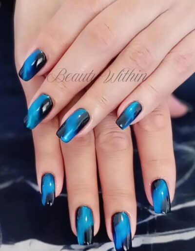 Beauty Within - Blue and Black modern art
