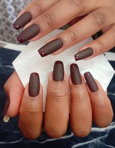 Beauty Within - Matte Chocolate brown Nails