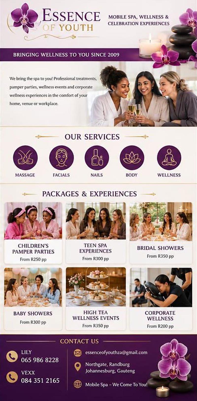 Essence of Youth - Brochure - Packages