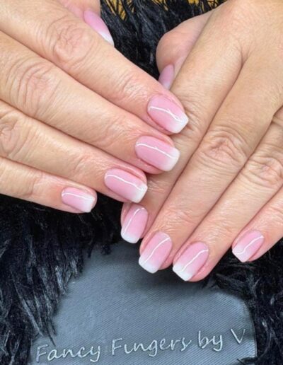 Fancy Finger by V - Faded French nails