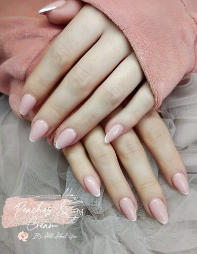 Peaches and Cream Nailroom - Pale Pink nails with French tips