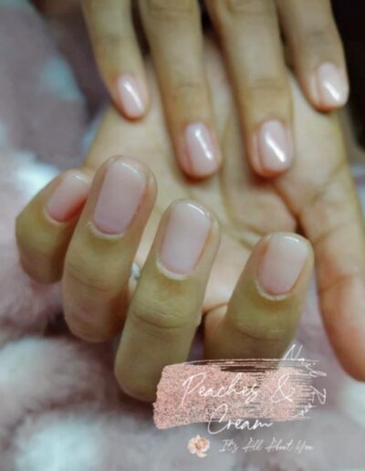 Peaches and Cream Nailroom - Pale nude pink nails