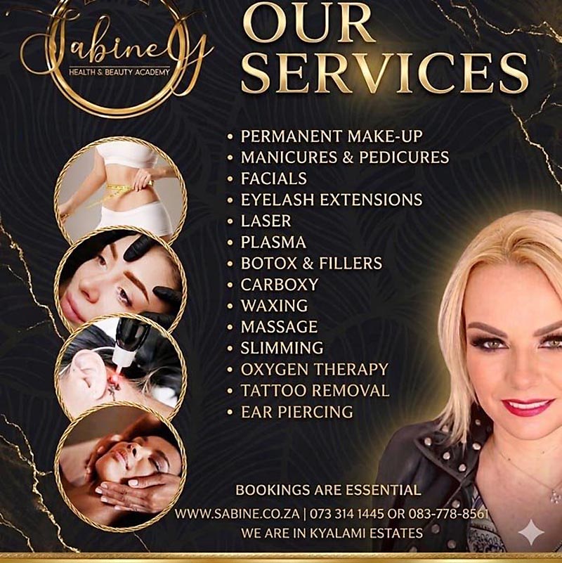 SabineG Health and Beauty Academy - Services