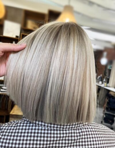 Maddys Hair Salon and Nail Bar - Blonde straight bob a