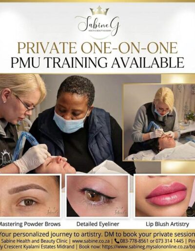 SabineG Health and Beauty Academy - Private training