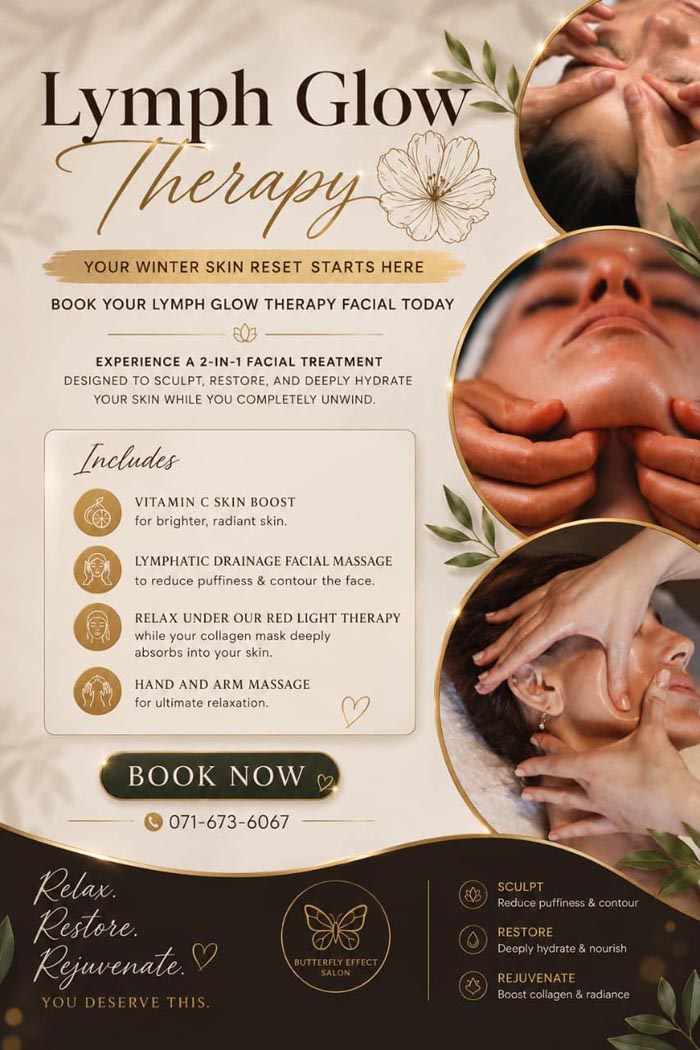 Butterfly Effect Salon - Alberton - Lumph Glow Therapy Promo