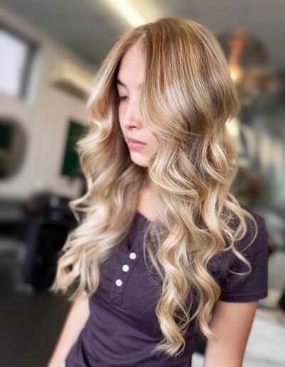 Plaits Hair Design - Long Blonde Balayage