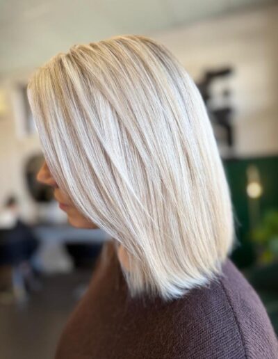 Plaits Hair Design - Straight Blonde Bob