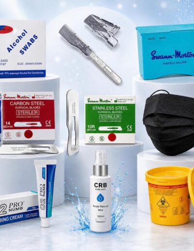 Pure Essentials Supplies - Product collection - Alcohol swabs - Numbing Cream -