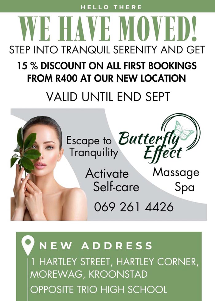 Butterfly Effect Holistic Health and Massage - We have moved - Specials