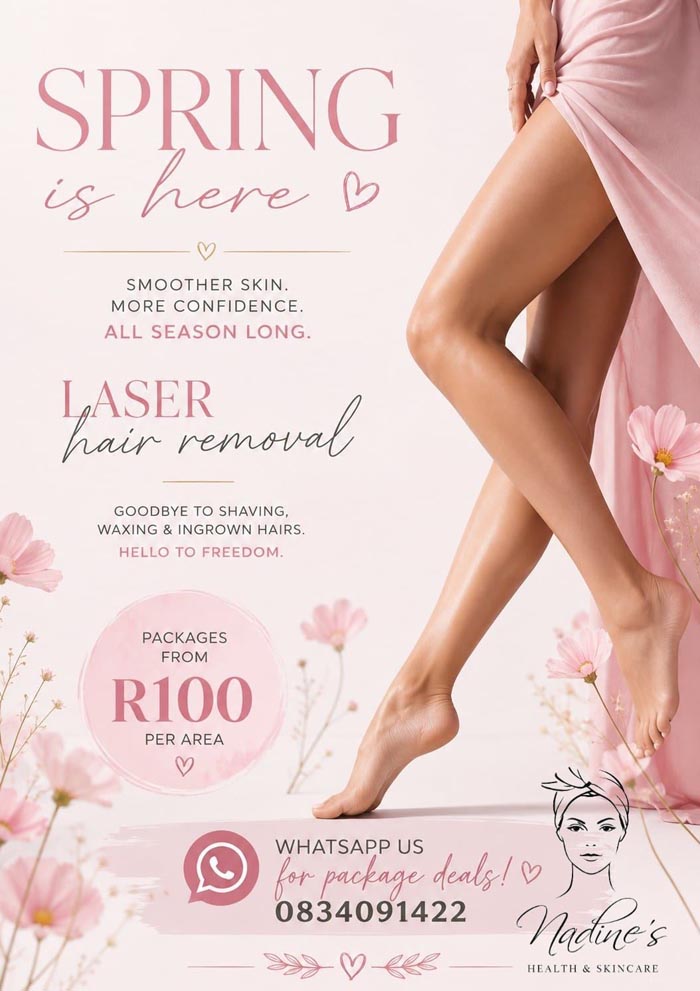 Nadines Health and Skincare - Spring Promo - Laser Hair Removal