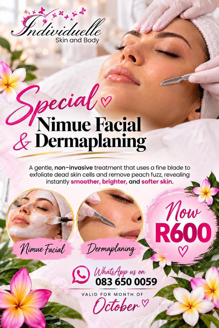 Individuelle Skin and Body - Nimue Facial and Dermaplaning Special - October